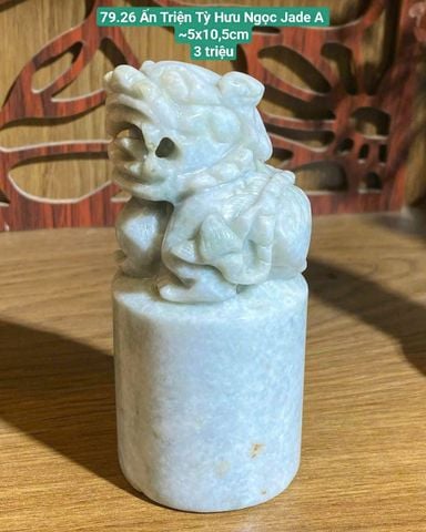 Ấn Triện Tỳ Hưu Ngọc Jadeite A ~5x10.5cm 79.26