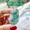Vô Sự Bài Phỉ Thúy Jadeite A Nếp Băng - Hoa Bay Lục Đậm ~25,1x46,2x4mm 70.92.1