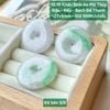 Khấu Bình An Phỉ Thúy Jadeite A Đậu - Nếp - Bạch Đế Thanh ~27x5mm 10.19