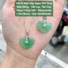 Mặt Dây Ngọc Phỉ Thúy Jadeite A Nếp Băng - Vân Lục Táo Cay Vàng Trắng 14K - Moissanite tấm ~15x19mm 126.15
