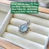 Mặt Dây Ngọc Phỉ Thúy Jadeite A Cao Băng - Lam Thiên Không Vàng Trắng 14K - Moissanite tấm ~10,4x10,4mm 124.97
