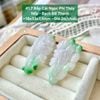 Bắp Cải Ngọc Phỉ Thuý Jadeite A Nếp - Bạch Đế Thanh ~18x33x7,5mm 41.7