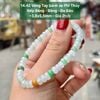 Vòng Tay Bánh Xe Phỉ Thúy Nếp Băng  Băng Đa Bảo ~3.8x5.5mm 14.42