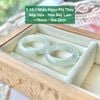 Nhẫn Ngọc Phỉ Thúy Jadeite A Nếp Hoá Hoa Bay Lam ~19mm 5.56.1