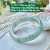 Vòng Hẹ Phỉ Thuý Jadeite A Nếp Băng Keo Hoa Bay Lam  ~55,5x12,2x7,8mm 22.2*