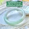 Vòng Đũa Phỉ Thuý Jadeite A Nếp Hoá Hoa Bay Lục  ~55x9,8x9,2mm 22.15