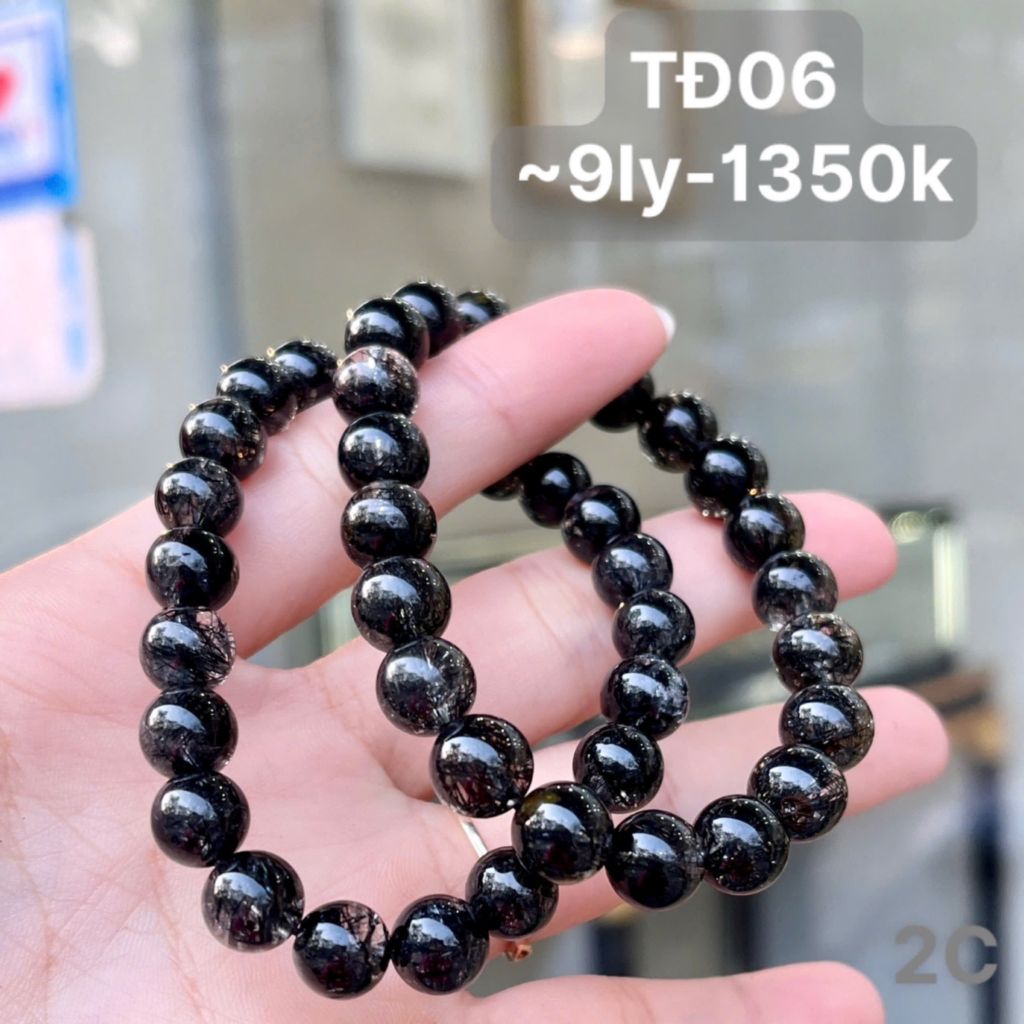 Vòng Thạch Anh Tóc Đen ~9mm TĐ06