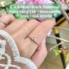 Nhẫn Black Diamond Vàng Vàng 14k - Moissanite ~3mm BN8