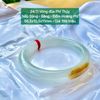 Vòng Đũa Phỉ Thúy Nếp Băng - Băng - Đốm Hoàng Phỉ 56.5mm 24.11