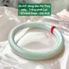 Vòng Đũa Phỉ Thuý Nếp Trắng Phớt Lục 57mm 20.83*