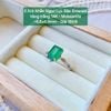 Nhẫn Ngọc Lục Bảo Emerald Rectangle Vàng Trắng 14K Moissanite EN6