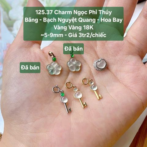 Charm Ngọc Phỉ Thúy Băng - Bạch Nguyệt Quang - Hoa Bay VV18 ~5-9mm 125.37