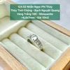 Nhẫn Ngọc Phỉ Thúy Thủy Tinh Chủng - Bạch Nguyệt Quang Vàng Trắng 14K - Moissanite 6.5x7mm 124.52