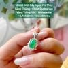 Mặt Dây Ngọc Phỉ Thúy Băng Chủng - Chính Dương Lục Vàng Trắng 14K - Moissanite 5.7x9.2mm 124.62