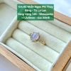 Nhẫn Ngọc Phỉ Thúy Băng - Tử La Lan Vàng Vàng 14K - Moissanite 7.2x9mm 124.92