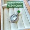 Mặt Dây Ngọc Phỉ Thúy Cao Băng - Bạch Nguyệt Quang Vàng Trắng 14K - Moissanite ~11.8x13.5mm 124.99