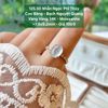 Nhẫn Ngọc Phỉ Thúy Cao Băng - Bạch Nguyệt Quang Vàng Vàng 14K - Moissanite ~7.8x9.2mm 125.50