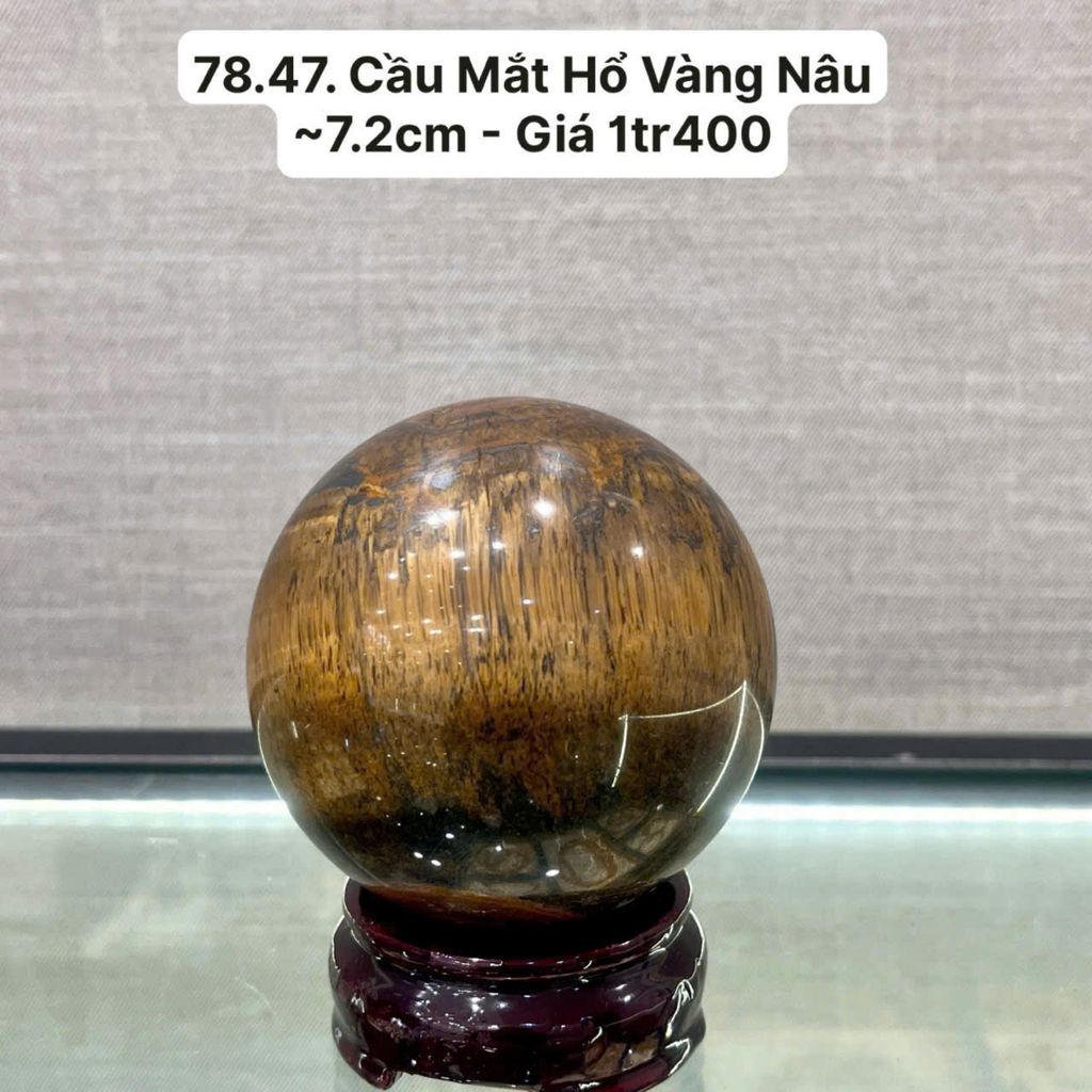 Cầu Mắt Hổ Vàng Nâu ~7.2cm 78.47