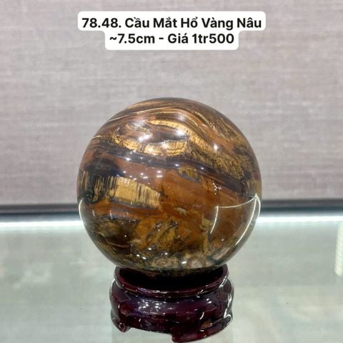 Cầu Mắt Hổ Vàng Nâu ~7.5cm 78.48