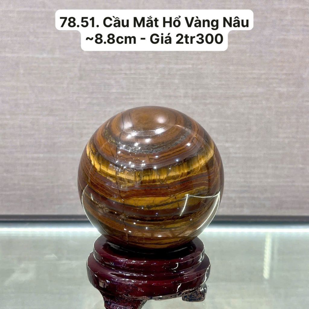 Cầu Mắt Hổ Vàng Nâu ~8.8cm 78.51
