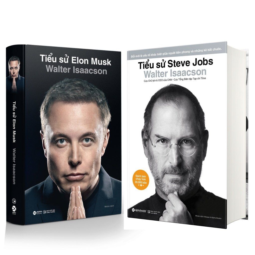  Bộ Sách Tiểu Sử : Elon Musk + Steve Jobs ( Combo 2 Cuốn ) 