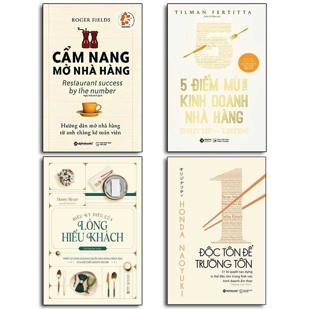  Bộ Sách Hay Nhất Về Kinh Doanh Nhà Hàng ( Combo 4 Cuốn ) 