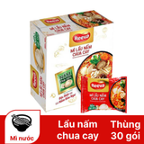  Thùng 30 gói mì Reeva lẩu nấm chua cay 85g 