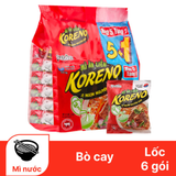  Lốc 6 gói mì Koreno vị bò cay 75g 