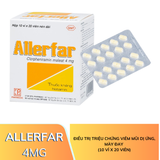  Viên nén Allerfar 4mg điều trị triệu chứng viêm mũi dị ứng, mày đay (10 vỉ x 20 viên) 