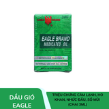  Dầu gió Eagle giảm các triệu chứng cảm lạnh, ho khan, nhức đầu, sổ mũi (chai 3ml) 