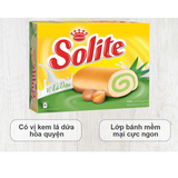  Bánh bông lan cuộn kem vị lá dứa Solite hộp 288g (16 cái) 