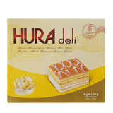  Bánh bông lan hương bơ sữa Hura Deli hộp 168g (6 cái) 