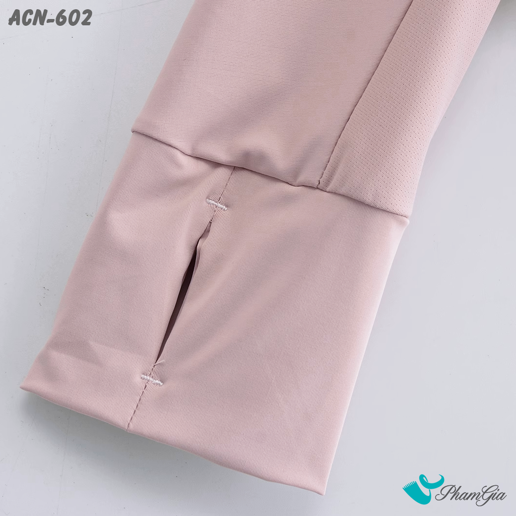 Cận Chất Áo Chống Nắng Croptop Uni Cool Cao Cấp Màu Hồng Pastel