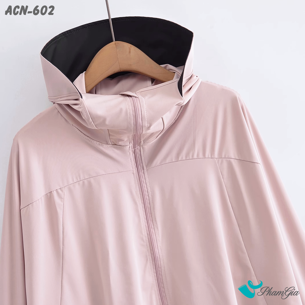 Góc Phía Trên Áo Chống Nắng Croptop Uni Cool Cao Cấp Màu Hồng Pastel