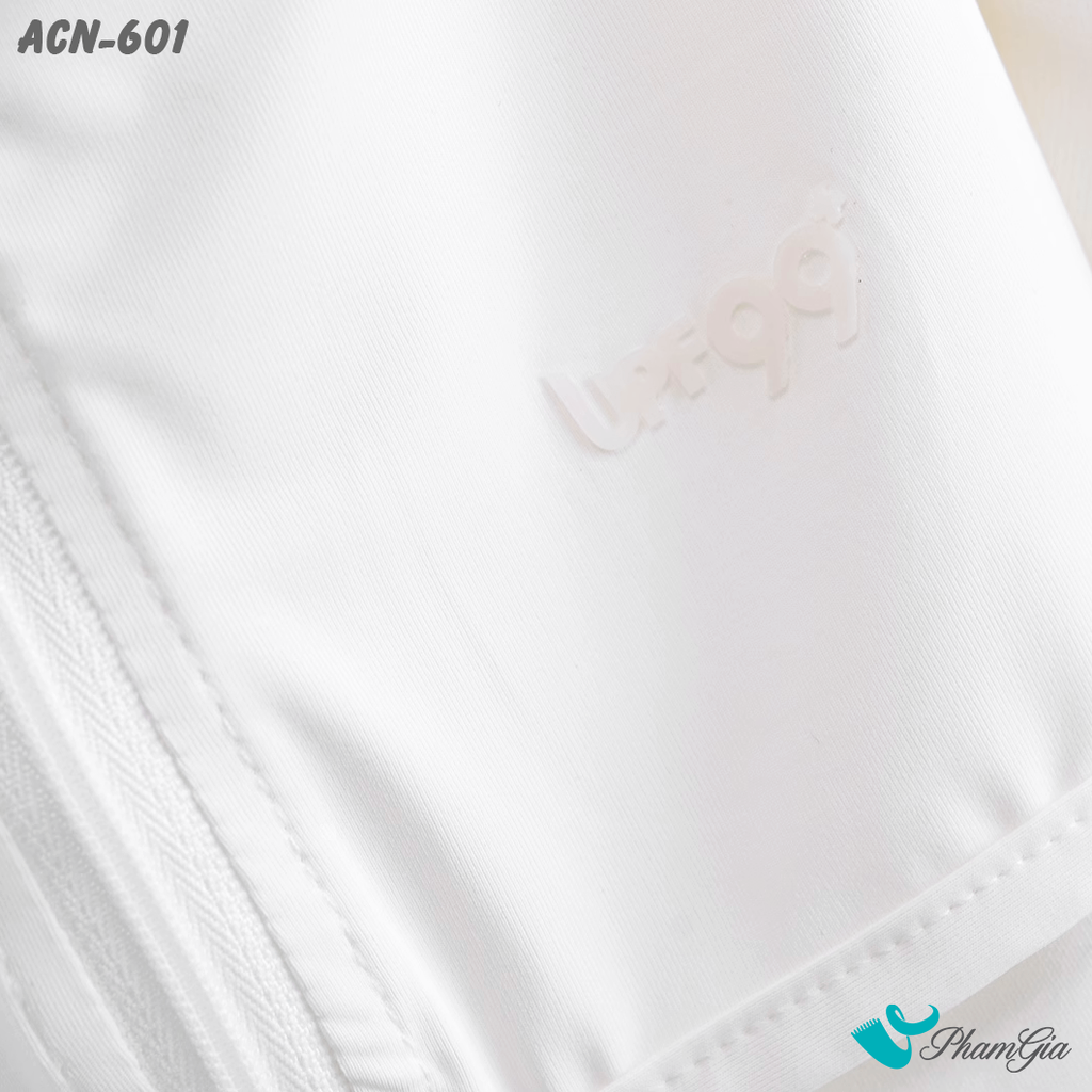 Cận Cảnh Áo Chống Nắng Croptop Uni Cool Cao Cấp Màu Trắng