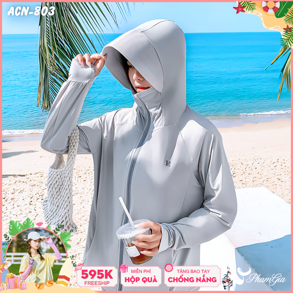 Áo Chống Nắng Hạ Nhiệt Uni-Cool Max Cao Cấp Màu Xám (ACN803)