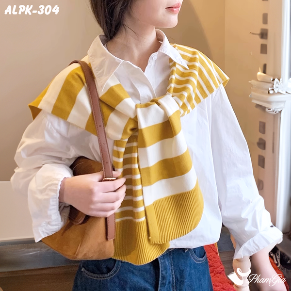 Vạt Áo Thời Trang Phong Cách Hàn Quốc Cao Cấp Màu Vàng (ALPK304)