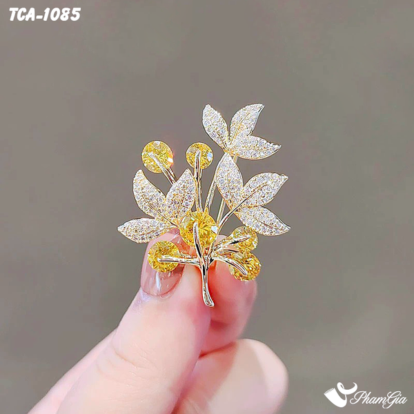 Ghim Cài Áo Cây Tài Lộc Đính Đá Thanh Lịch (TCA1085)