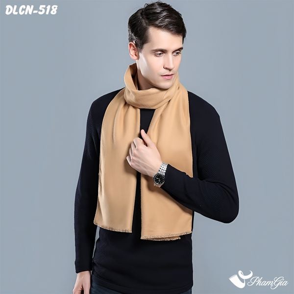 Khăn Choàng Dạ Cashmere Nam Cao Cấp Màu Bạc Xỉu (DLCN518)