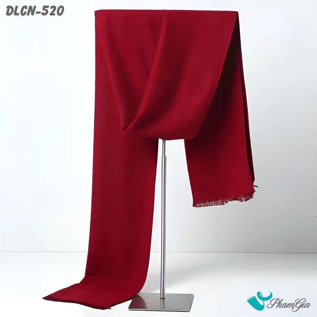 Khăn Choàng Dạ Cashmere Nam Cao Cấp Màu Đỏ Đô