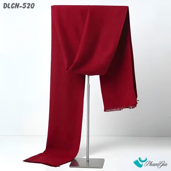 Khăn Choàng Dạ Cashmere Nam Cao Cấp Màu Đỏ Đô (DLCN520)