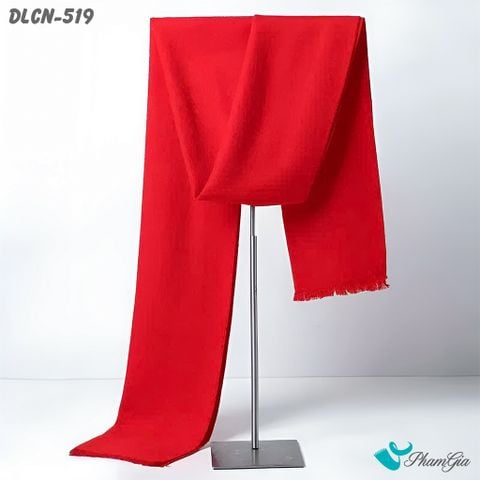 Họa Tiết Khăn Choàng Dạ Cashmere Nam Cao Cấp Màu Đỏ Tươi