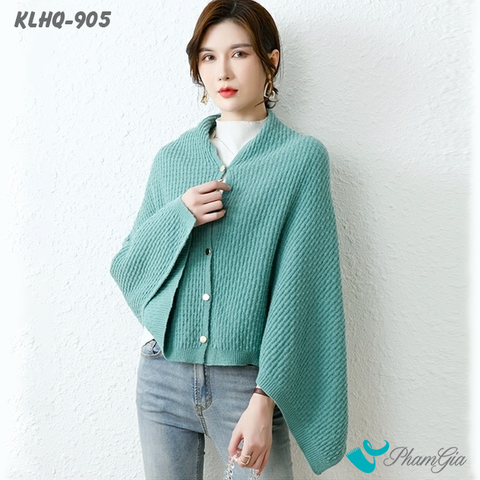 Người Mẫu Mặc Khăn Len Giữ Ấm Đa Năng Phong Cách Hàn Quốc Cao Cấp Màu Xanh