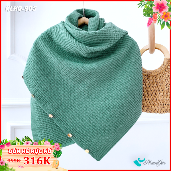 Khăn Len Giữ Ấm Đa Năng Phong Cách Hàn Quốc Cao Cấp Màu Xanh (KLHQ905)