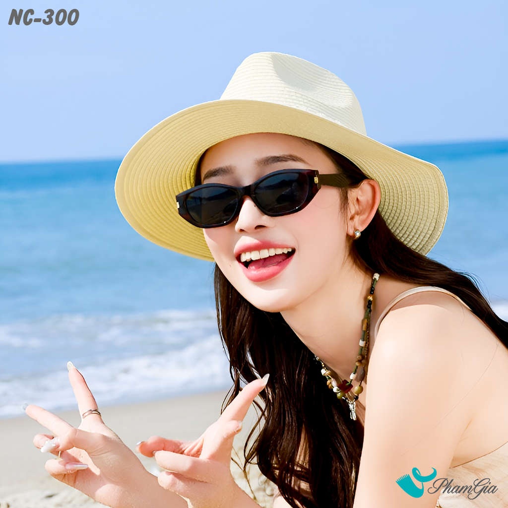 Model Đội Nón Cói Fedora Phối Đai Cao Cấp Màu Trắng