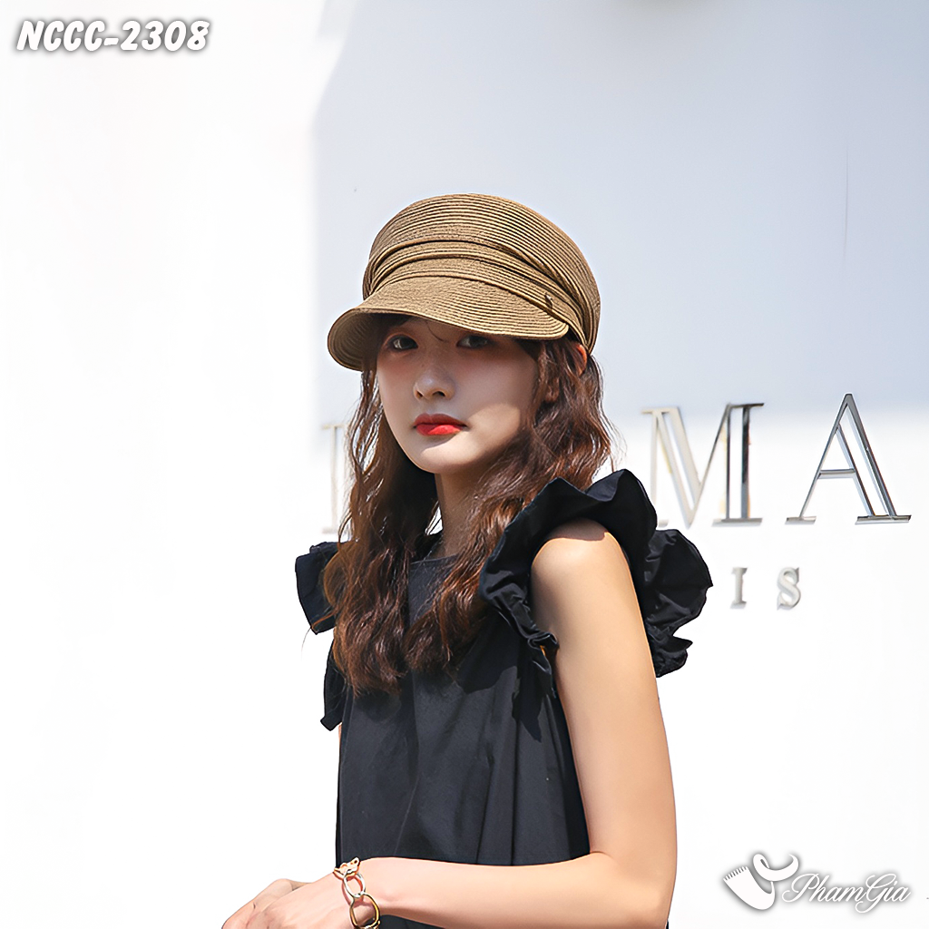 Model Đội Nón Cói Hải Quân Gập Viền Cao Cấp Màu Nâu Tây