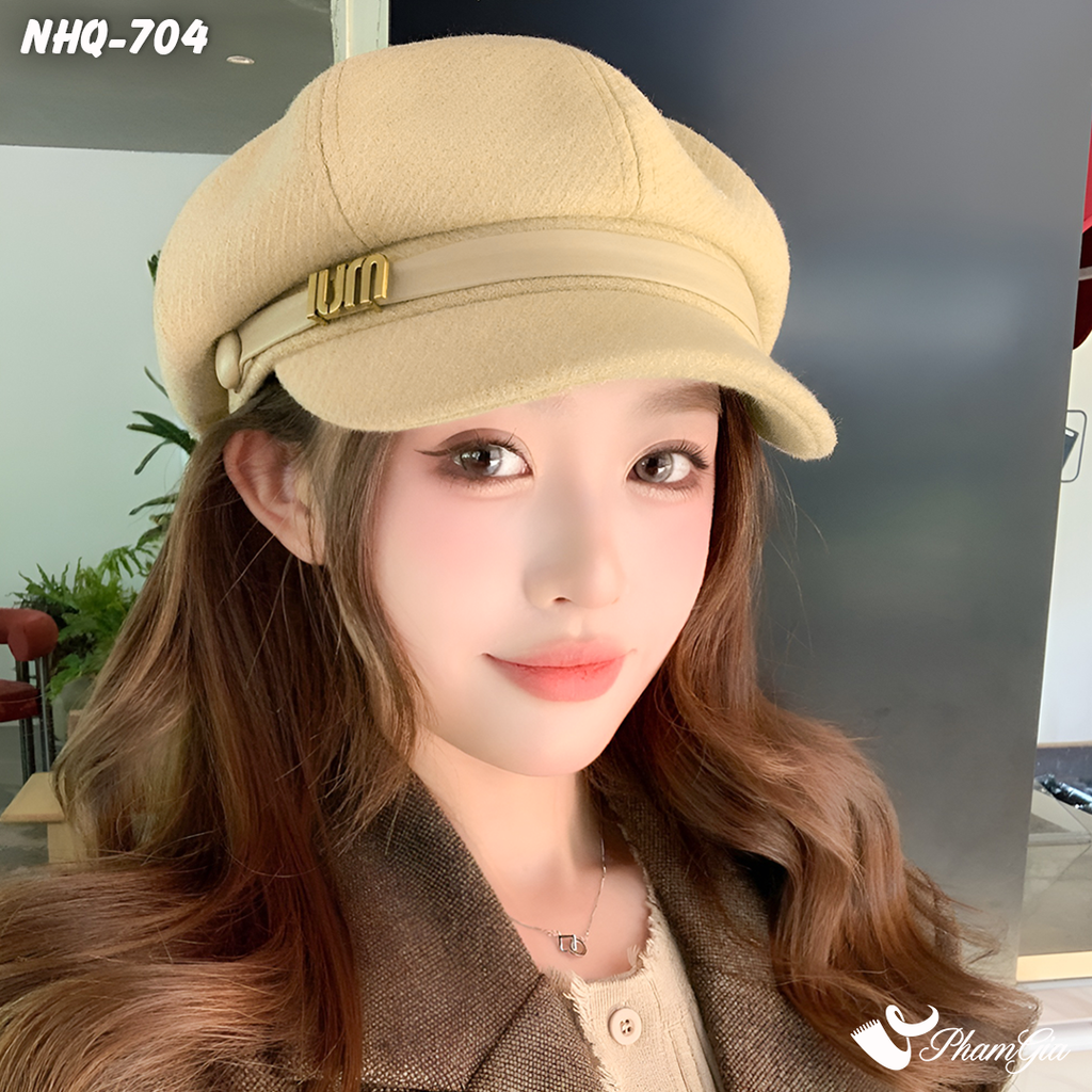 Người Mẫu Nón Hải Quân Đính Tag Chữ Phối Đai Thời Trang Cao Cấp Màu Bạc Xỉu