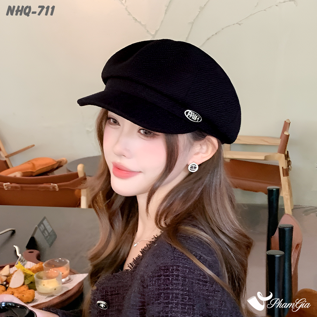 Người Mẫu Nón Hải Quân Đính Tag Chữ Thời Trang Cao Cấp Màu Xám Đen