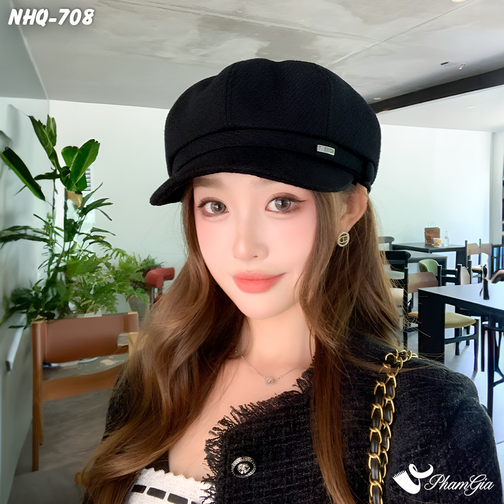 Người Mẫu Nón Hải Quân Đính Tag Mini Thời Trang Cao Cấp Màu Đen