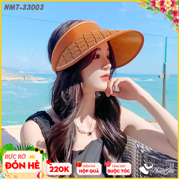 Nón Mui Trần Chống Nắng Cách Nhiệt Thời Trang Màu Cam Đất (NMT33003)